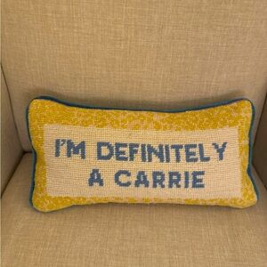 Celebrate  Sex And the City with a classic - "I'm definitely a Carrie" pillow